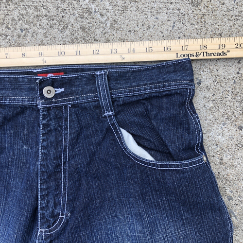 VTG Southpole Jeans Mens 34x32 Blue Baggy Red Tab Wide Leg Y2k Skater Hip Hop - Picture 13 of 16