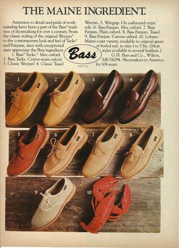 1980 Bass Shoes Wilton Maine Fashion 