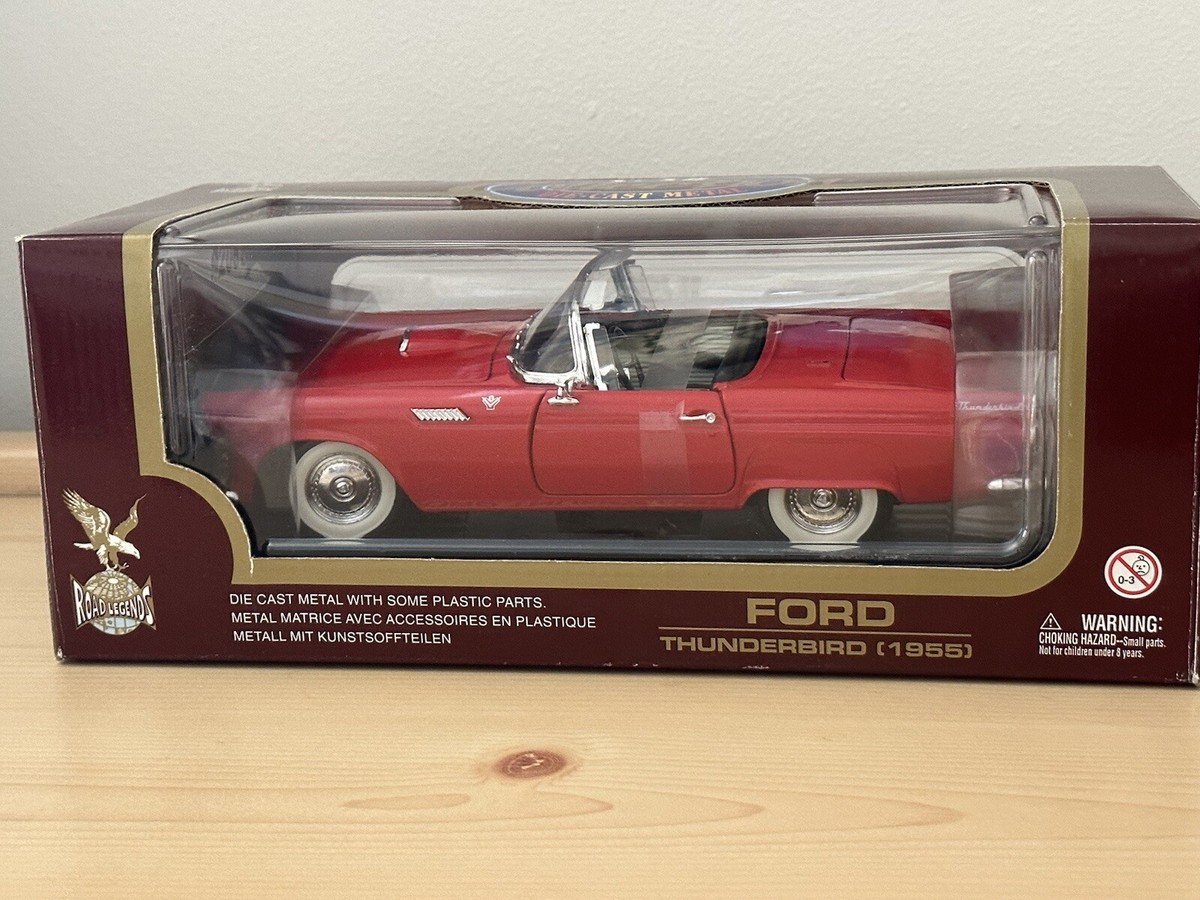 Road Legends 1955 Red Ford Thunderbird Convertible 1:18 Scale Diecast