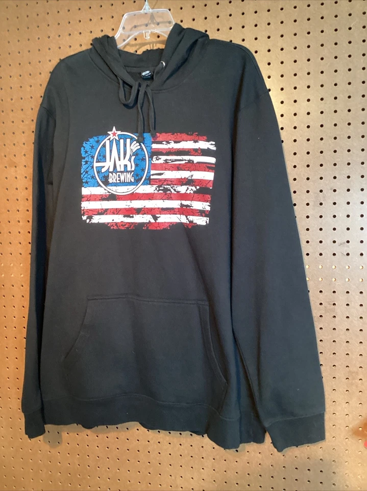 Sudadera con Capucha DIST RICT Para Hombre Talla 2XL Negra Jak’s Brewing Bandera Suave Usada en Excelente Condición #25 Foto 3 de 4