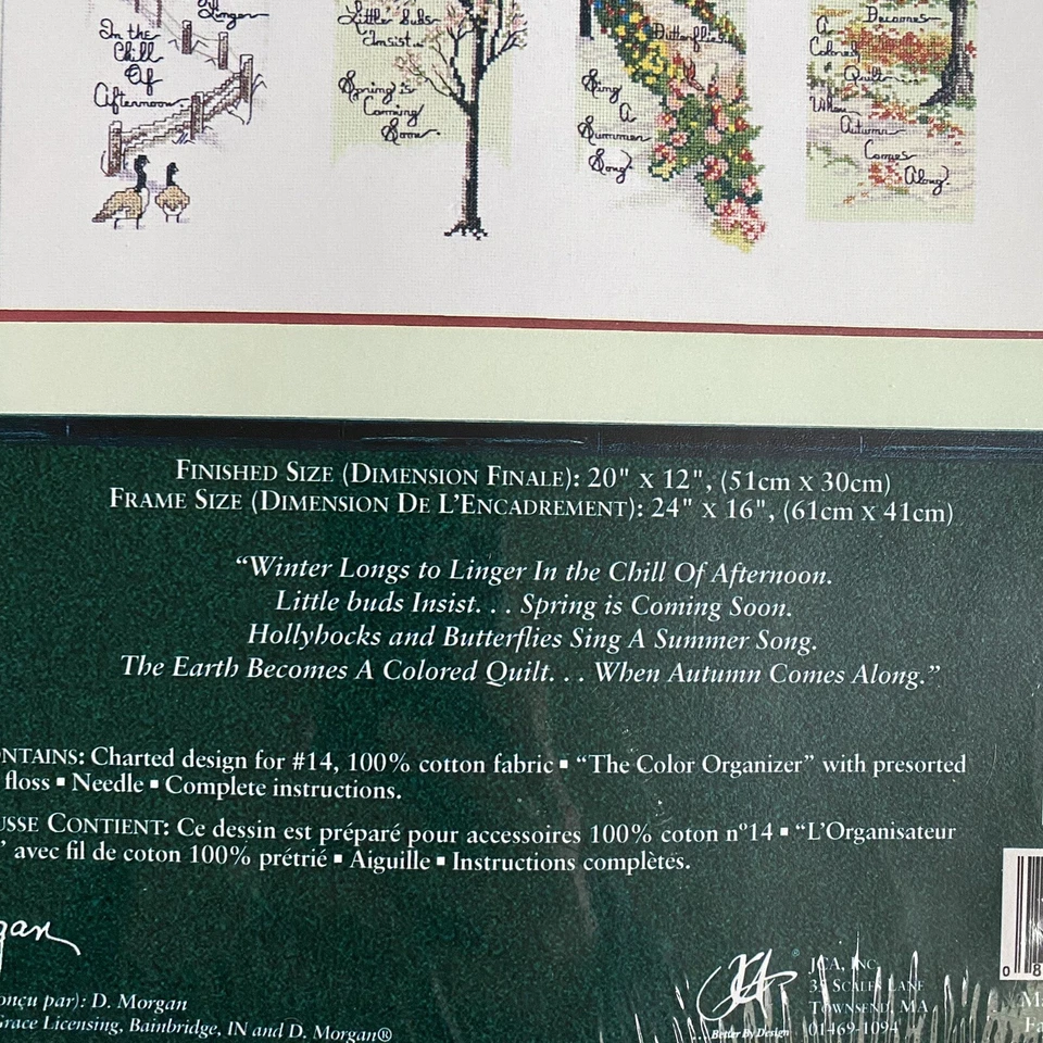 Elsa Williams Punto de Cruz Temporadas Siempre Cambiantes Kit Contado Naturaleza EE. UU. NUEVO Foto 3 de 4