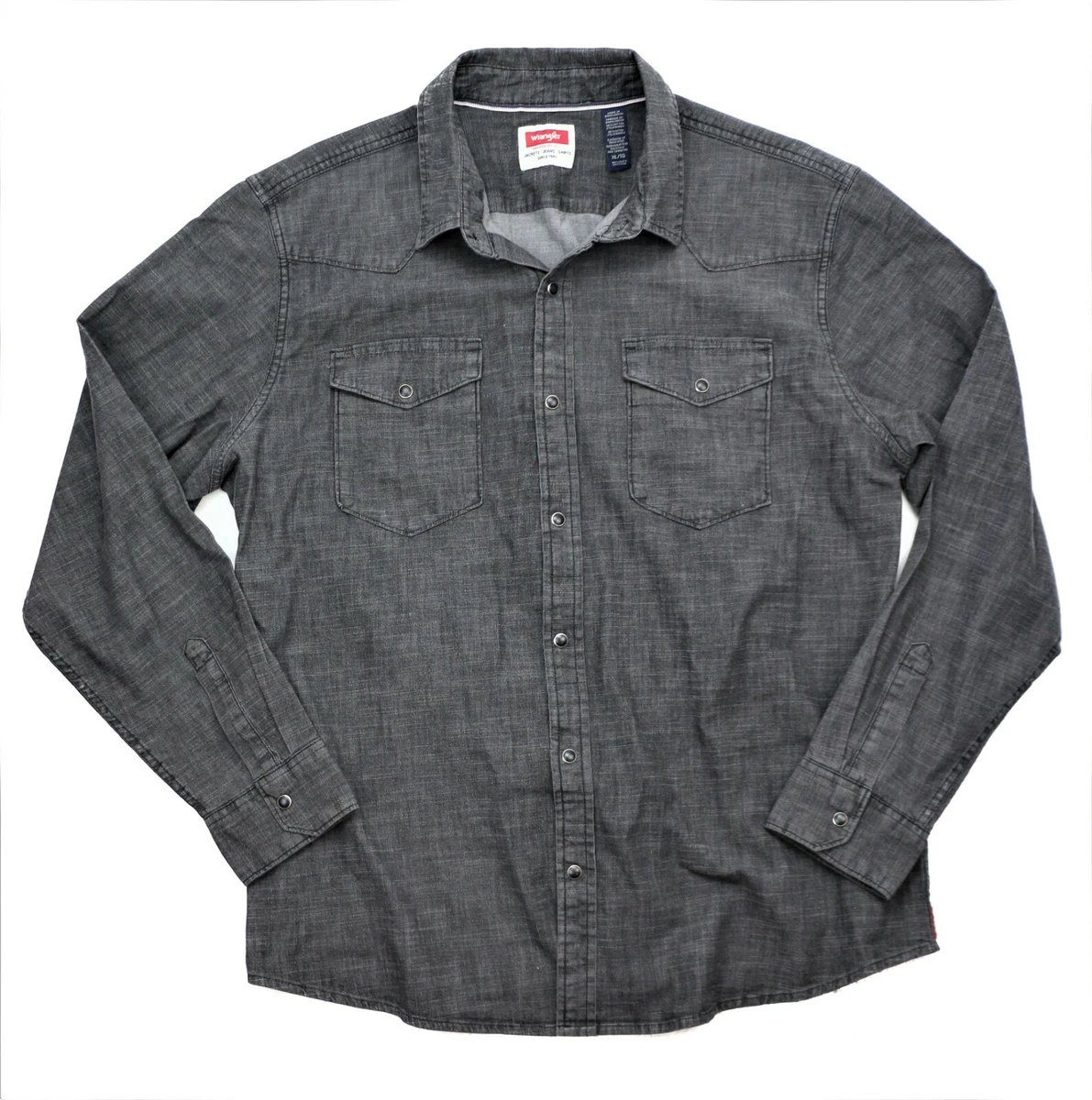 Men's gray cheap denim shirt