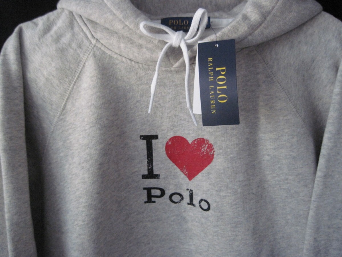 Polo Ralph Lauren I ❤️ Polo フーディ M Ralph Lauren I Heart Polo Hoodie-Grey w/Distressed Graphics