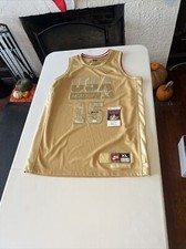 Magic Johnson RARE Signed GOLD Olympic Jersey 211/369 NIKE JSA Dream Team 1