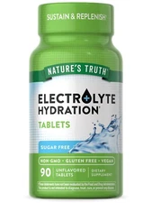Electrolyte Hydration Tablets 90 CT Sugar Free SEALED 09/2026 NEW Nature's Truth
