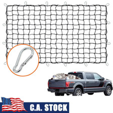 Large Cargo Nets For Pickup Trucks 5x7 Heavy Duty Bungee Netting 16 Carabiners