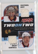 2009 MVP Two on Quad Memorabilia Shea Weber Pekka Rinne Brian Campbell HOF 1rb1