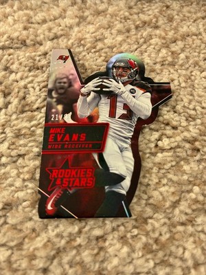 MIKE EVANS ROOKIE DIE CUT 21/99 RED TAMPA BAY NRMT PANINI FOOTBALL CARD