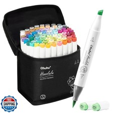 Ohuhu Alcohol Markers Brush Tip - AP Certificated Double Tipped A