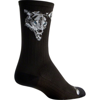 SockGuy SGX Wolf Socks - 6 inch, Black, Small/Medium X6WOLF