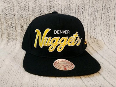 Mitchell & Ness Denver Nuggets NBA Black Snapback Adjustable Hat Cap New