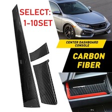 Interior Center Dashboard Cover Sticker 3-30x For 16-21 Honda Civic Carbon Fiber
