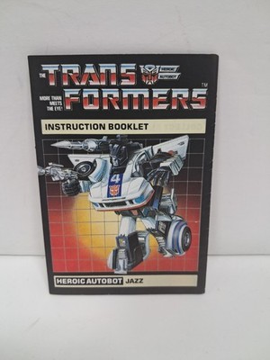 Vintage Transformers G1 Instructions - JAZZ (AUTOBOT) - Hasbro - 1984