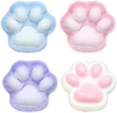 4 Pcs Taba Squishy Paw Cute Cat Stress Relief Fidget Toys for Adults