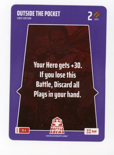 2025 Bo Jackson Battle Arena - OUTSIDE THE POCKET SSP Play Card #PL-4 rare