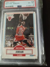 1990/91 fleer Basketball Michael Jordan #26 PSA 6