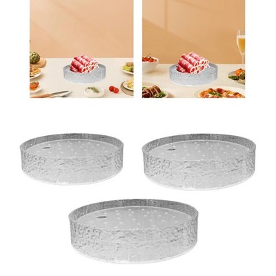 Lebensmittel-Buffet-Servierplatte, rund, Hotpot-Platte, transparent, rund,