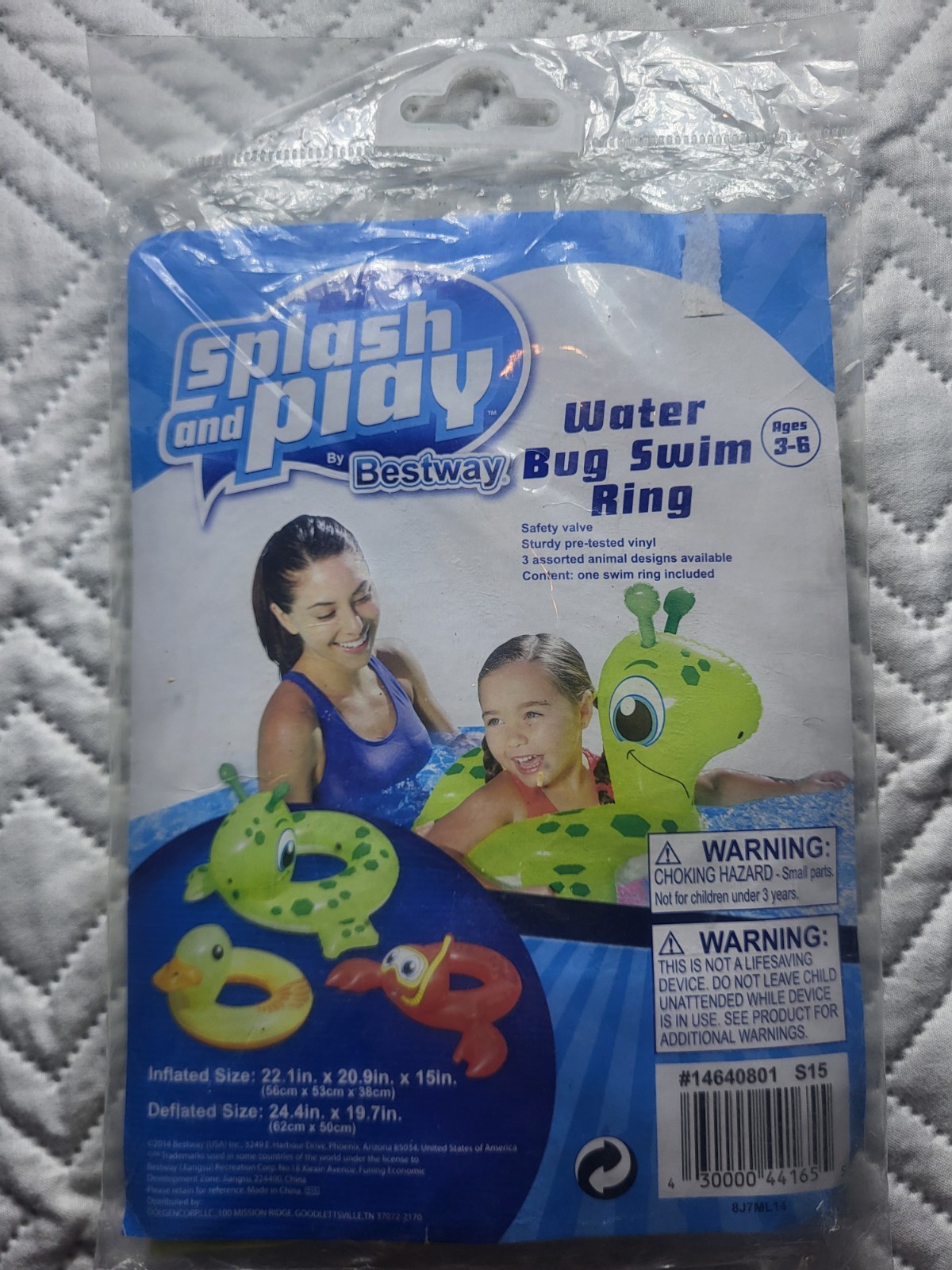 Anillo de natación Splash and Play piscina flotador insecto de agua verde NUEVO edades 3-6