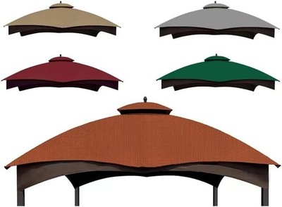 #ad 10 x 12ft Red Rust Replacement Canopy Top Cover for Lowes Allen Roth Gazebo Tent $99.72