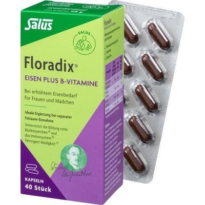 FLORADIX Eisen plus B-Vitamine Kapseln, 40 St PZN 07764261