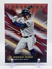 2023 Bowman Inception Mason Auer RED #’ed 1/5 Tampa Bay Rays #22