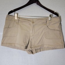 Mossimo Supply Y2K Shortie Shorts Size 6 Khaki 17 Preppy 2010 Micro