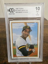 GRADED BCCG 10 1987 Topps Glossy Send In Barry Bonds Rookie Card 30/60 Pirates . rookie card picture