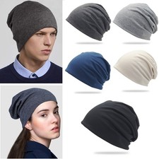 Unisex Beanie Cap Women Men Cotton Blended Winter Warm Hat Casual Slouch Cap Hat