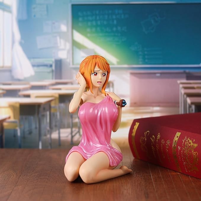 河上奈未 陶俑　kawakami nami One Piece Nami Anime Figure 14cm PVC Statue Bath Ver Model 18+