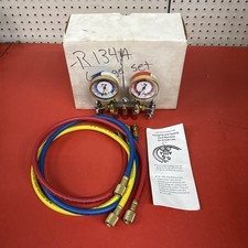 Juego de manómetros de latón Mastercool 87772-INS doble 134A