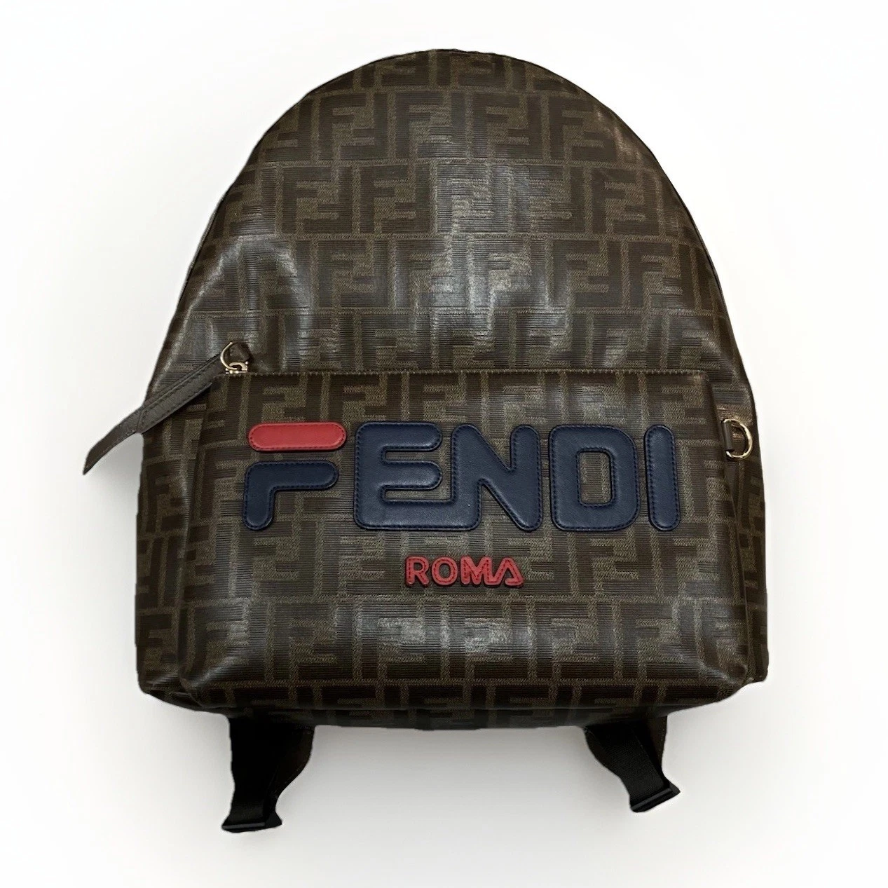 Fendi — Fendi x Fila Brown Zucca Coated Canvas Mania Backpack
