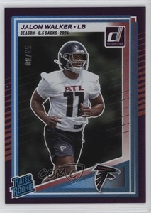2025 Panini Donruss Rated Season Stat Line /65 Jalon Walker #344 Rookie RC