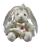 Russ Vintage Edition Bride Teddy Bear Vanilla Fur Plush Wedding Veil Dress EUC