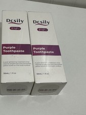 Lot of 2 - Dcsily PAP Purple Toothpaste - Whitening - 1 oz - Exp: 7/26