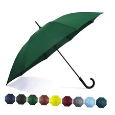 50 Inch Large Stick Umbrella Windproof Automatic Open Oversized J Handle Green