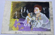JOHN SINGER SARGENT Drawing on paper (Handmade) signed and stamped mixed media.