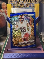 2025 Panini Prizm Football /35 Marshon Lattimore Blue Shimmer #184  Commanders