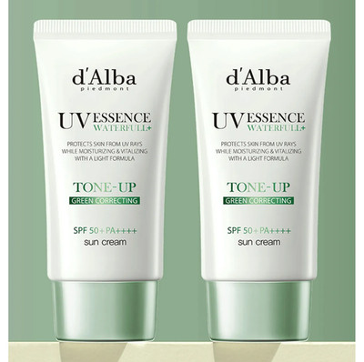 DALBA d Alba Waterfull UV Essence Tone-Up Sun Cream #Green 50+50ml K-Beauty, NEW
