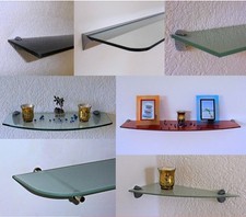 Glasregal CLARO Wandregal Größe / Farbe wählbar Badregal Glas Ablage Wand Regal