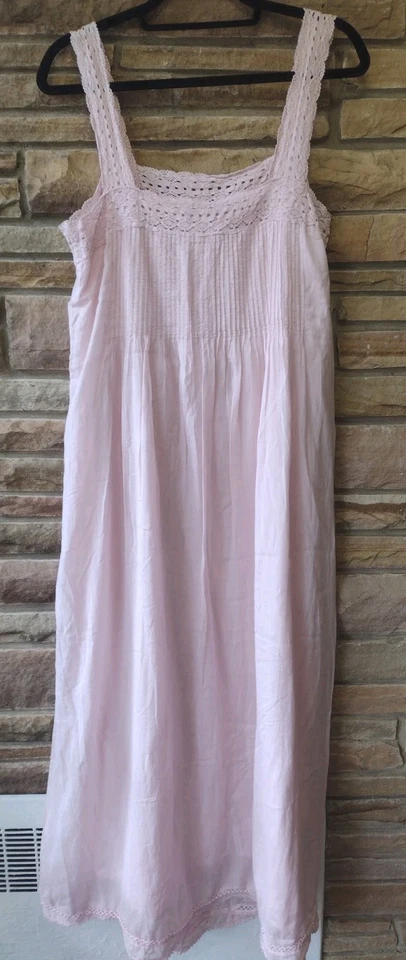 Maxi Vestido Vintage Inspirado Mango Mezcla Algodón Talla L Romántico Cottagecore Foto 3 de 4