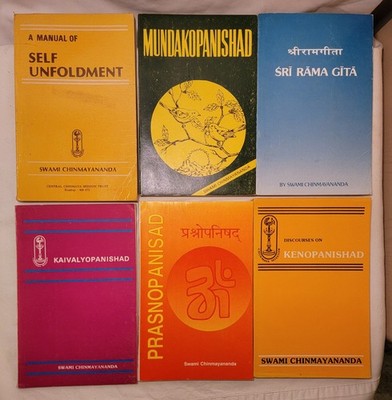 Collection of Six Paperback Books (English) written by Swami Chinmayananda