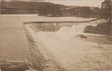 Bellows Falls Vermont VT 1910s Railroad Bridge Connecticut River RPPC Postcard