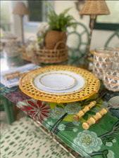 Chefanie Cane Chargers Set of 4 Tuckernuck Rattan Woven Wicker Charger Plates