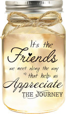 Birthday Gifts for Women Friendship, Mason Jar Night Lights for Friend, Thankgiv