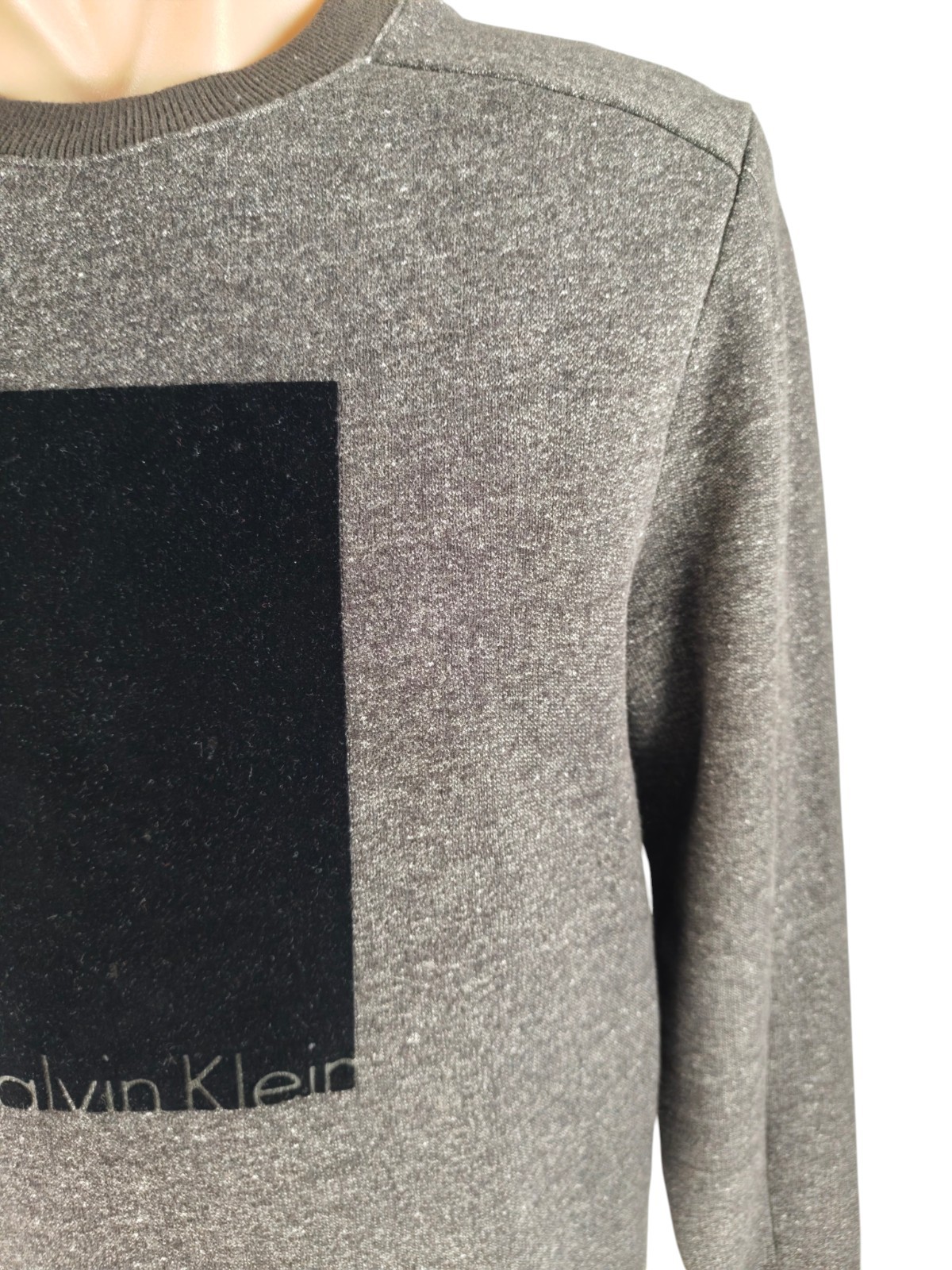 Calvin Klein Pullover Men's Size M Grey Sweater Jumper Logo Designer image 2