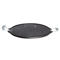 Gusseisen-Grillplatte Ø 42 Cm Mit Abnehmbaren Griffen: Vielseitig & Effizient