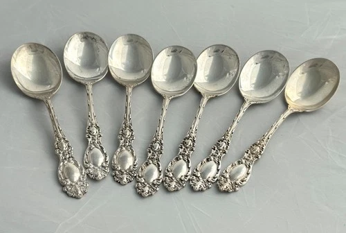 Lucerne by Wallace & RW & S Sterling Silver Cream Soup Spoon 5 7/8" - Lot of 6
