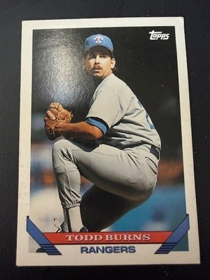 1993 Topps - Todd Burns #279 - TExas Rangers 279