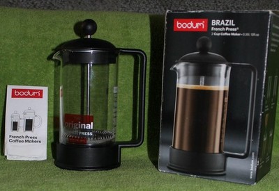 Bodum Brazil 3 cup no. 1543 French Press Coffee Maker, 12 oz Black - Open Box