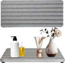 2PCS Fast-Dry Diatomite Sink Tray Set Ultra Absorbent Soap Holder Coaster W/